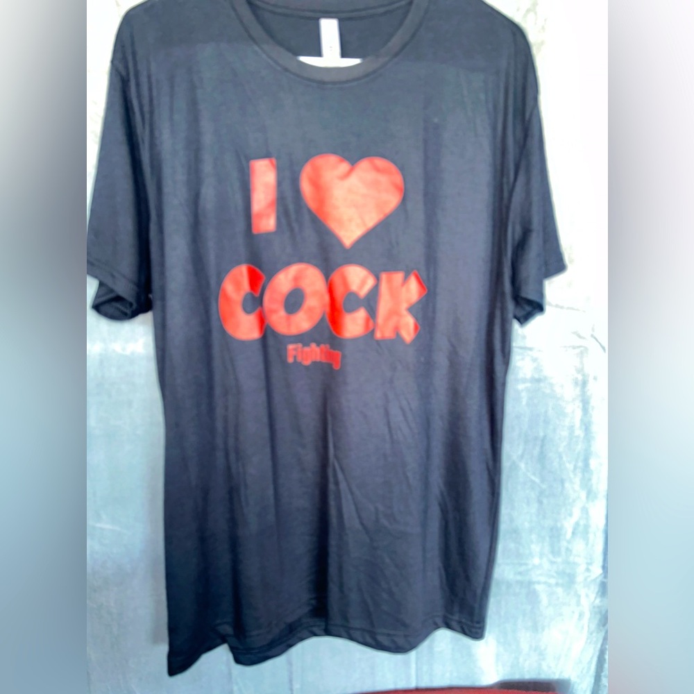 “I love C*** fighting shirt” L next level apparel.